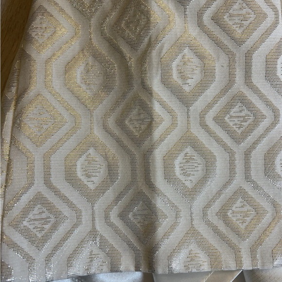 NEW White House Black Market ivory jacquard beaded Dress Sz 2 - Picture 6 of 9